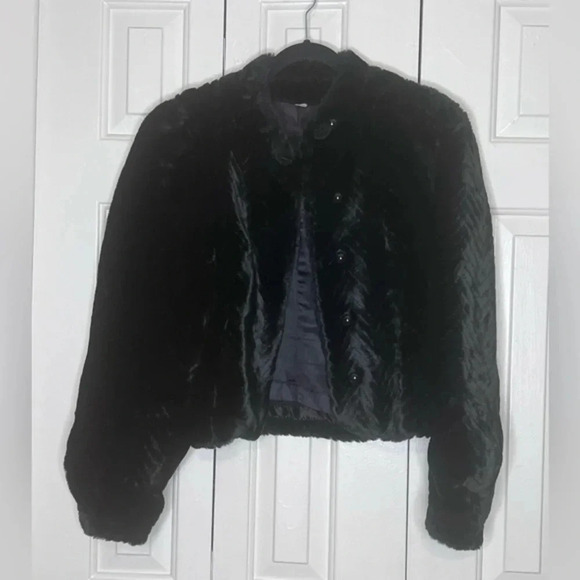 Harry Casper Jackets & Blazers - Harry Casper Vintage Black Faux Fur Coat